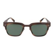 Mykita Modernt fyrkantigt metall solglasögon Brown, Unisex