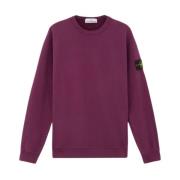 Stone Island Lila Tröja Mjukt Insida Ribbad Purple, Herr