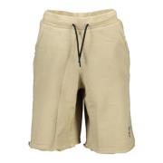 Guess Beige Bomulls Sports Bermuda med Kontrastdetaljer Beige, Herr