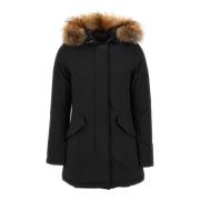 Woolrich Svart Dam Parka Kappa Black, Dam