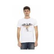 Trussardi Konstnärlig Vit T-shirt Elegant Frontprint White, Herr