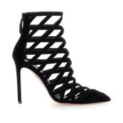 Aquazzura Svart Romance Bootie Klack Black, Dam