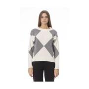 Baldinini Elegant Cashmere Sweater Gray Multicolor, Dam