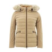 Peuterey Elegant Beige Polyesterjacka för Kvinnor Beige, Dam