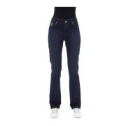 Baldinini Trendiga Regular Jeans med Logoknapp Blue, Dam