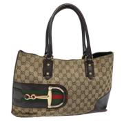 Gucci Vintage Pre-owned Canvas gucci-vskor Beige, Dam