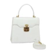 Gucci Vintage Pre-owned Laeder handvskor White, Dam