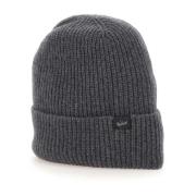 Woolrich Mäns Antracitgrå Beanie Mössa Gray, Herr