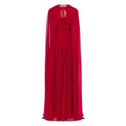 Philosophy di Lorenzo Serafini Stretch Tulle Klänning med Cape Red, Da...