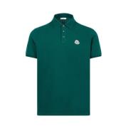 Moncler Logo Patch Polo Klassisk Grön Green, Herr