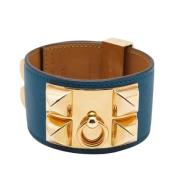 Hermès Vintage Pre-owned Laeder armband Blue, Dam