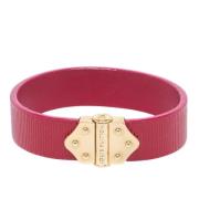 Louis Vuitton Vintage Pre-owned Laeder armband Red, Dam