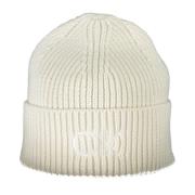 Calvin Klein Vit Dam Broderad Logga Beanie White, Dam