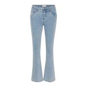 Cream Bootcut Jeans - Shape Bukser Blue, Dam