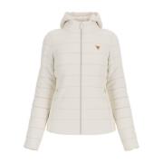 Guess Beige Textil Dam Pufferjacka Beige, Dam