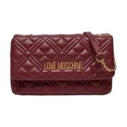 Moschino Dam Skulderväska Bourgogne Syntetisk Red, Dam