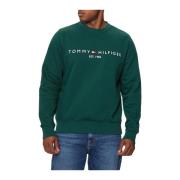 Tommy Hilfiger Herr Logo Print Sweatshirt Green, Herr