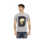 Trussardi Elegant grå T-shirt med rund hals Gray, Herr