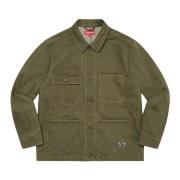 Supreme Denim Chore Coat Olive Ss22 Green, Herr