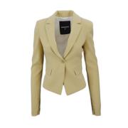 Patrizia Pepe Slim Fit Jacka Beige, Dam