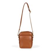 Howard London Tan Läder Crossbody Väska Brown, Herr