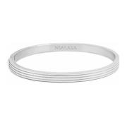 Nialaya Mens Silver Gentleman Bangle Gray, Herr