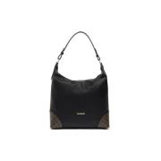 Nerogiardini Svart Tekniskt Material Hobo Väska Black, Dam