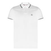 Moncler Klassiskt Logopiké White, Herr