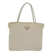 Prada Vintage Pre-owned Tyg totevskor Beige, Dam