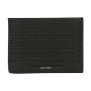 Calvin Klein Modern Bar Trifold Plånbok med Myntficka Black, Herr