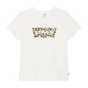 Levi's Leopardmönstrad Perfekt Tee för Kvinnor White, Dam