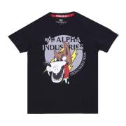 Alpha Industries Wolfhounds Tee Svart T-shirt Black, Herr