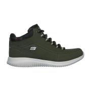 Skechers Sporty High-Top Nubuck Sneakers Green, Dam