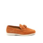 Testoni Mocka Loafer med Tassels Orange, Dam