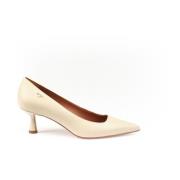 Testoni Tidlös Lady Calf Pump med T Logo Beige, Dam