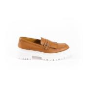 Testoni Chunky Loafer med Logospänne Beige, Dam