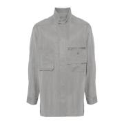 Y-3 Grå Overshirt Casual Mode Stil Gray, Herr