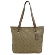 Coach Pre-owned Pre-owned Canvas handvskor Brown, Dam