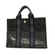 Hermès Vintage Pre-owned Canvas handvskor Black, Dam