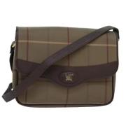 Burberry Vintage Pre-owned Canvas axelremsvskor Beige, Dam