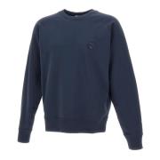 Maison Kitsuné Blå Bomullsweatshirt med Rävlogotyp Blue, Herr