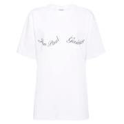 Jean Paul Gaultier Oversize Logo T-shirt Vit/Svart White, Dam