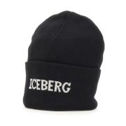 Iceberg Herr Ullmössa Svart Logo Black, Herr