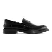 Guglielmo Rotta Svart Läder Penny Loafer Skor Black, Dam