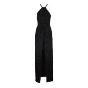 Nenette Slim Fit Maxi Klänning Black, Dam