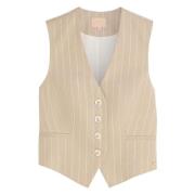 Josh V Beige Rudy Gilet Beige, Dam