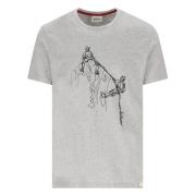 Luis Trenker Avslappnad Bomull T-shirt Gray, Herr