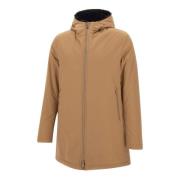 Herno Kamel Parka Vattenavvisande Faux Fur Fodrad Beige, Herr