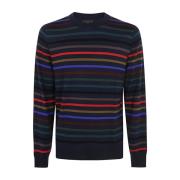 PS By Paul Smith Navy Crew Neck Sweater Blue, Herr