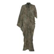 Cortana Silke Dejavu Print Kimono Klänning Gray, Dam